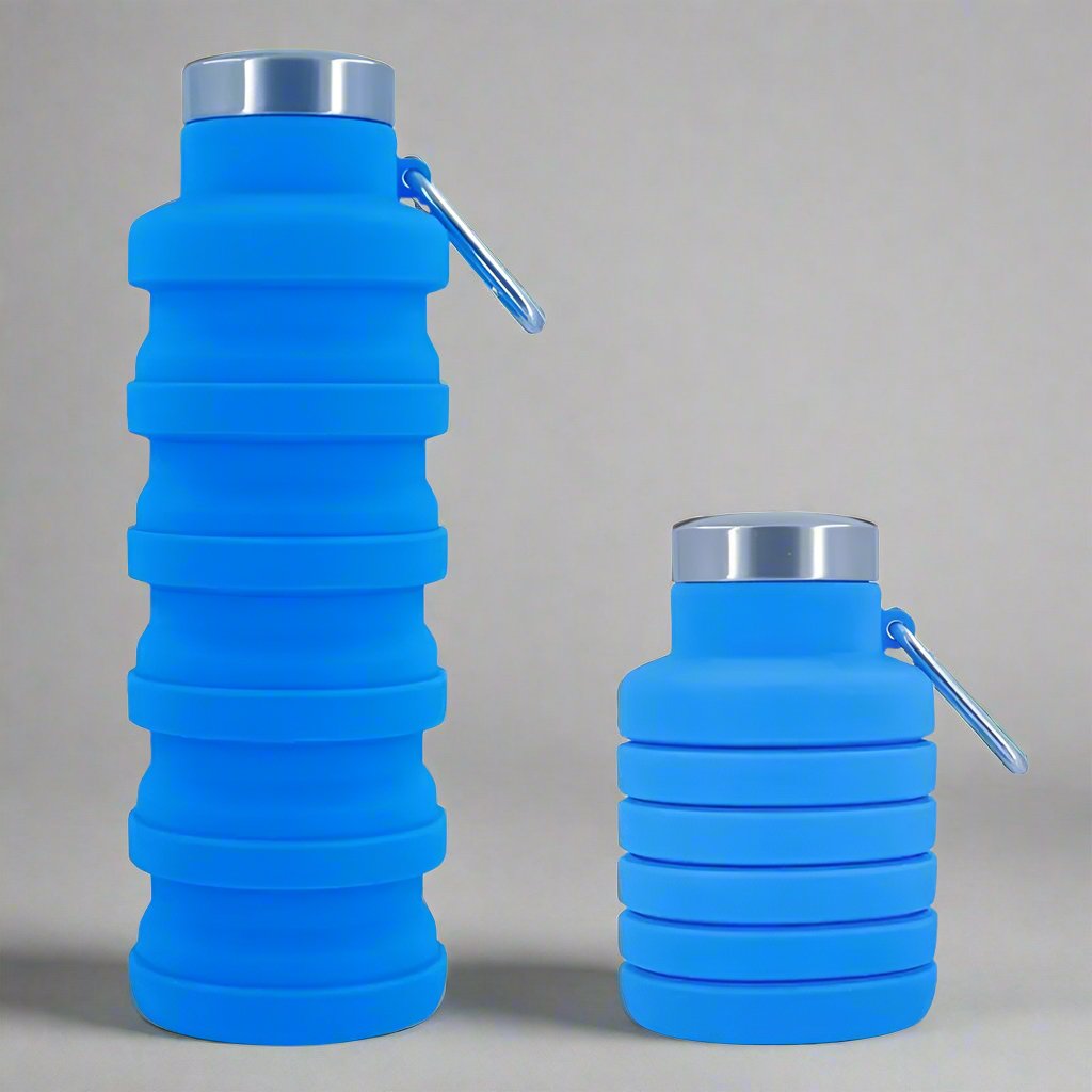 Portable Collapsible BPA-Free Silicone Water Bottle - Eco-Friendly & Reusable Travel Companion