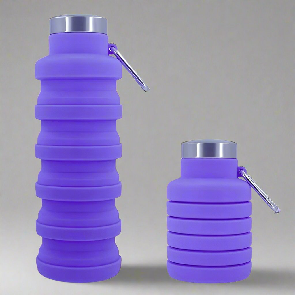 Portable Collapsible BPA-Free Silicone Water Bottle - Eco-Friendly & Reusable Travel Companion